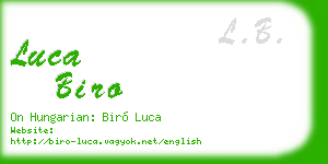 luca biro business card