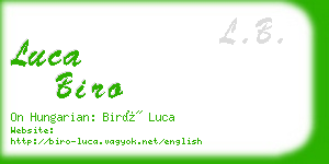 luca biro business card